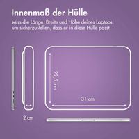 imoshion Laptop Hülle 13 Zoll - Laptop Sleeve mit Fach - Lavender Lilac