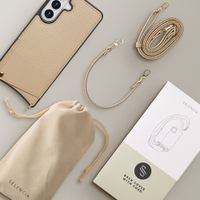 Selencia Nova HandyHülle mit Kordel und Kartenhalter Samsung Galaxy S26 Plus - Beige