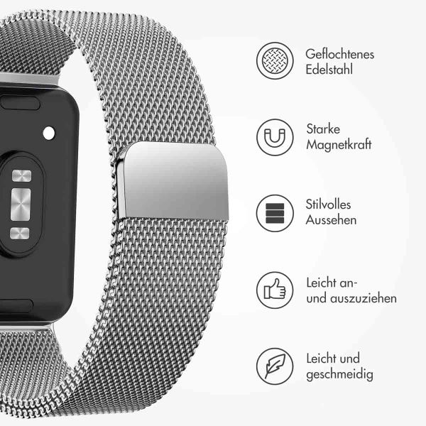 imoshion Magnetisches Milanaise Armband für das  Samsung Galaxy Fit 3 - Silber
