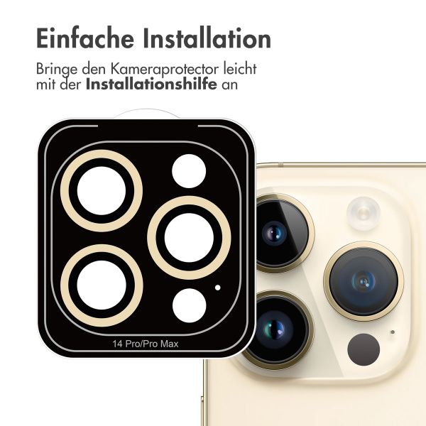 imoshion ﻿2er-Pack Objektivschutz für Kamera für das iPhone 14 Pro / 14 Pro Max - Gold