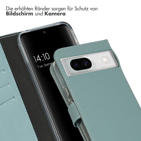 Selencia Echtleder Klapphülle Google Pixel 8a - Air Blue