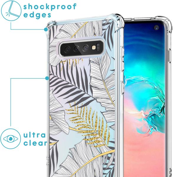 imoshion Design Hülle mit Band für das Samsung Galaxy S10 - Glamour Botanic