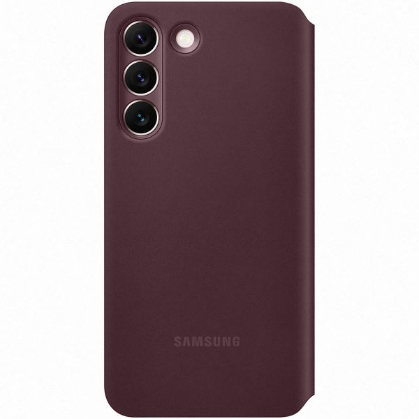 Samsung Original Clear View Cover Klapphülle für das Galaxy S22 - Burgundy