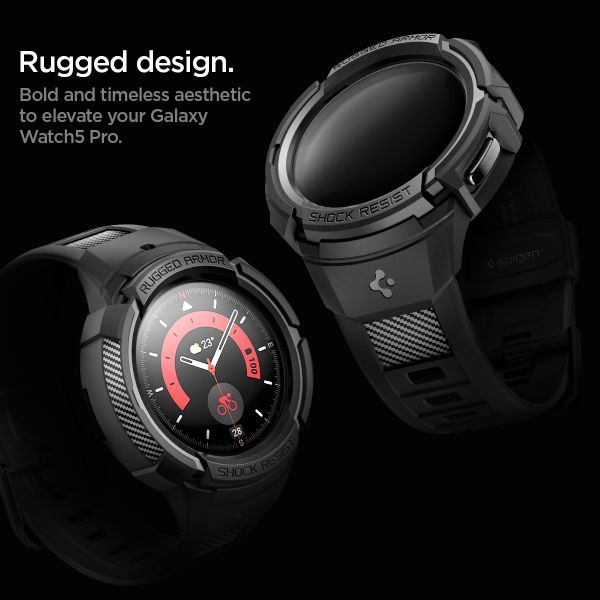 Spigen Rugged Armor™ Pro Case für die Samsung Galaxy Watch 5 Pro - 45 mm - Schwarz