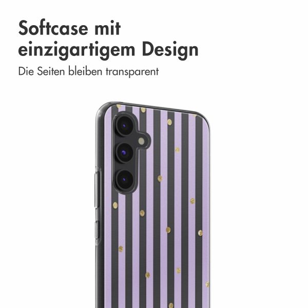 imoshion  Design Hülle für das Samsung Galaxy A54 - Sparkle Lines Lavender