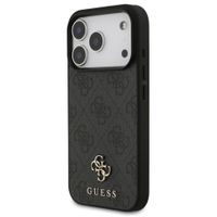 Guess 4G Metal Logo Back Cover MagSafe Apple iPhone 17 Pro Max - Schwarz