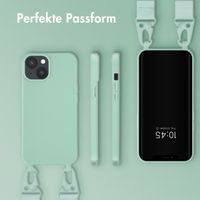 Selencia SilikonHülle mit abnehmbarem Band Apple iPhone 14 - Türkis