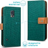 imoshion Luxuriöse Canvas-Klapphülle Samsung Galaxy S5 (Plus) / Neo