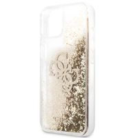 Guess 4G Logo Liquid Glitter Back Cover für das iPhone 13 Mini - Gold