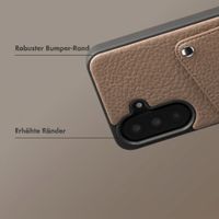 Selencia Riva Back Cover mit Kartenfach Samsung Galaxy A37 (5G) - Mocha Brown