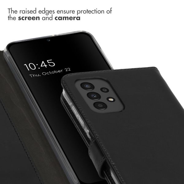 Selencia Echtleder Klapphülle Samsung Galaxy A13 (4G) - Schwarz