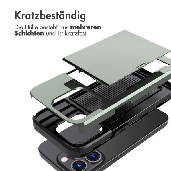 imoshion Backcover mit Kartenfach Apple iPhone 15 Pro - Dunkelgrün