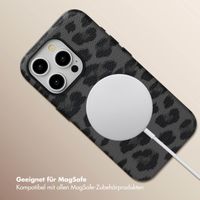 Selencia Sabi Backcover Leopardenmuster mit MagSafe Apple iPhone 15 Pro - Midnight Black