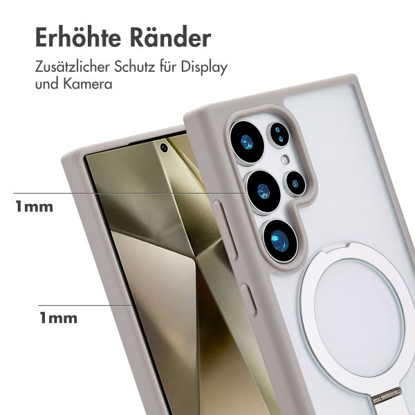 Accezz Ring Stand Backcover mit MagSafe Samsung Galaxy S24 Ultra - Grau