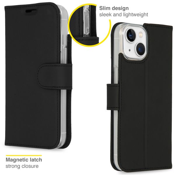 Accezz Wallet TPU Klapphülle Apple iPhone 14 - Schwarz