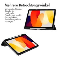 imoshion Trifold Hardcase Klapphülle für das Xiaomi Redmi Pad SE - Schwarz