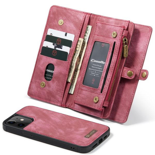 CaseMe Luxuriöse 2-in-1-Portemonnaie-Klapphülle Leder iPhone 12 Mini
