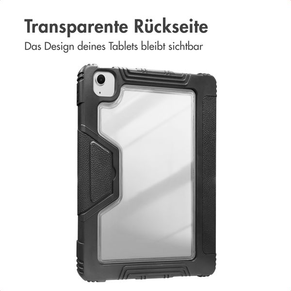 Accezz Rugged Trifold Klapphülle Apple iPad Air 11 Zoll (2025) M3 / (2024) M2 / Air 5 (2022) / Air 4 (2020) - Schwarz