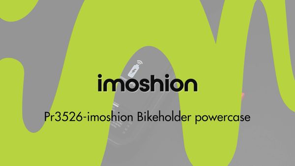 imoshion Handyhalterung für Fahrrad mit powerbank - spritzwassergeschützt – 5000 mAh – Schwarz