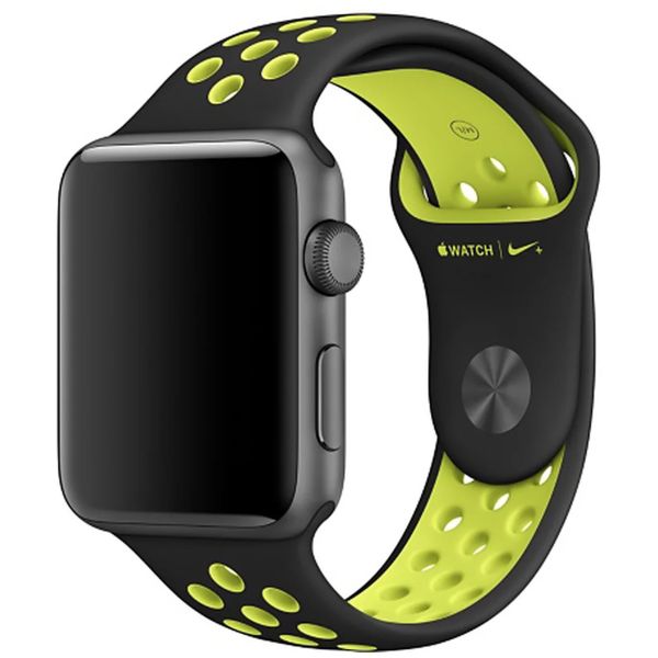 Apple Nike Sport Band Apple Watch Series 1-9 / SE - 38/40/41 mm / Series 10 - 42 mm - Black/Volt