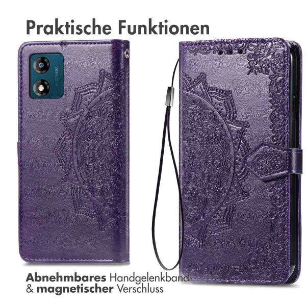 imoshion Mandala Klapphülle Motorola Moto E13 - Violett