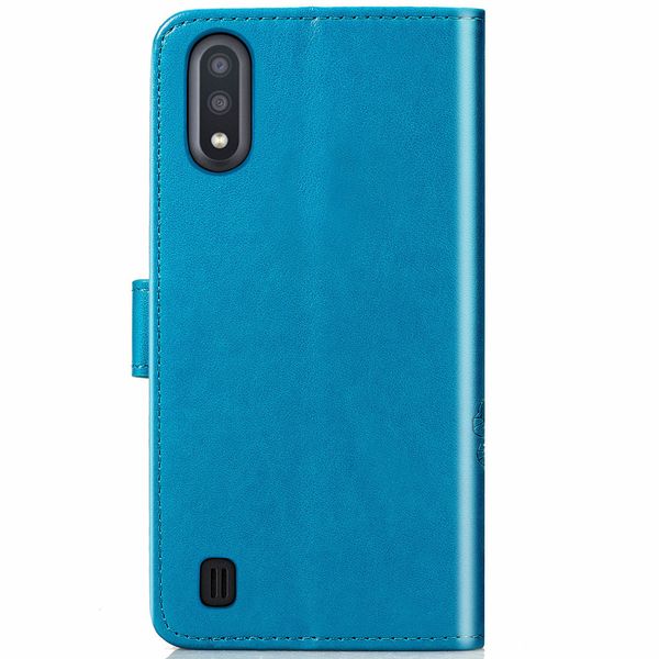 Kleeblumen Klapphülle Türkis Samsung Galaxy A01