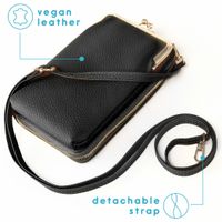 imoshion Vegane Leder-Handytasche Crossbody - Schwarz