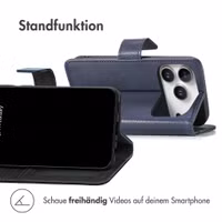 imoshion Luxuriöse Klapphülle Apple iPhone 18 Pro / 17 Pro - Dunkelblau