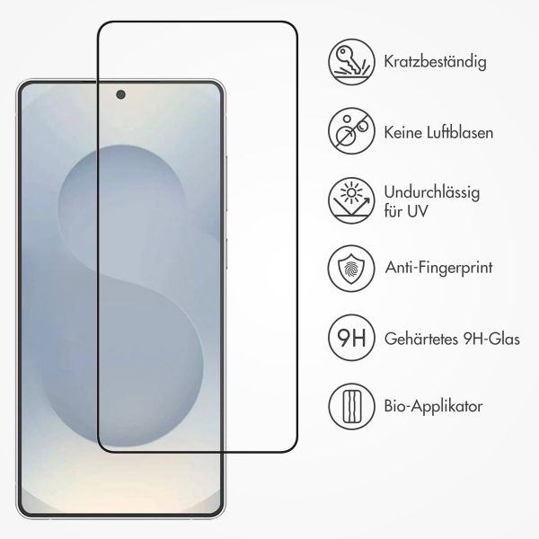 Accezz Vollflächige Schutzfolie aus gehärtetem Glas mit Applikator Samsung Galaxy S25 Edge