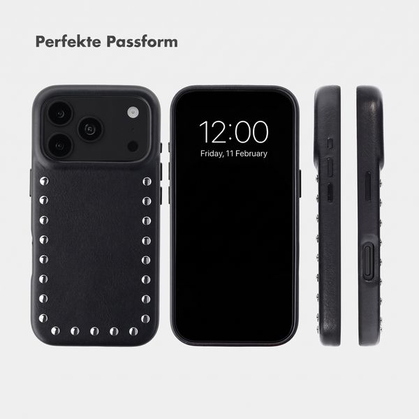 Selencia Studs Backcover mit MagSafe Apple iPhone 18 Pro / 17 Pro - Velvet Black