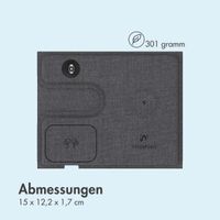 imoshion 3-in-1 Faltbares kabelloses Ladegerät Apple - iPhone / AirPods / Apple Watch – Grau