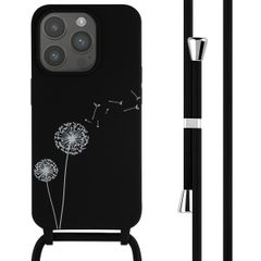 imoshion Silikonhülle design mit Band für das iPhone 15 Pro - Dandelion Black