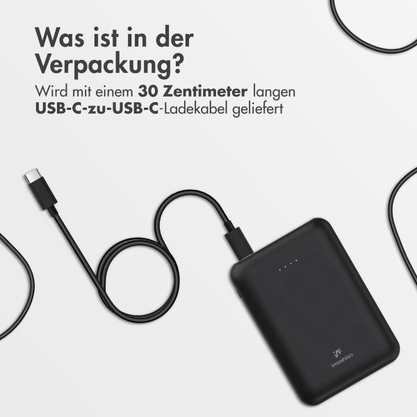 imoshion Kompakte Powerbank 10.000 mAh - Schwarz