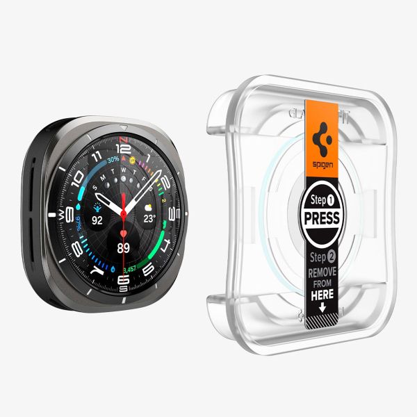 Spigen EZ FIT Glas.tR Displayschutzfolie mit Applikator für Samsung Galaxy Watch Ultra - Transparent