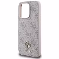 Guess 4G Metal Logo Back Cover MagSafe Apple iPhone 15 Pro - Rosa
