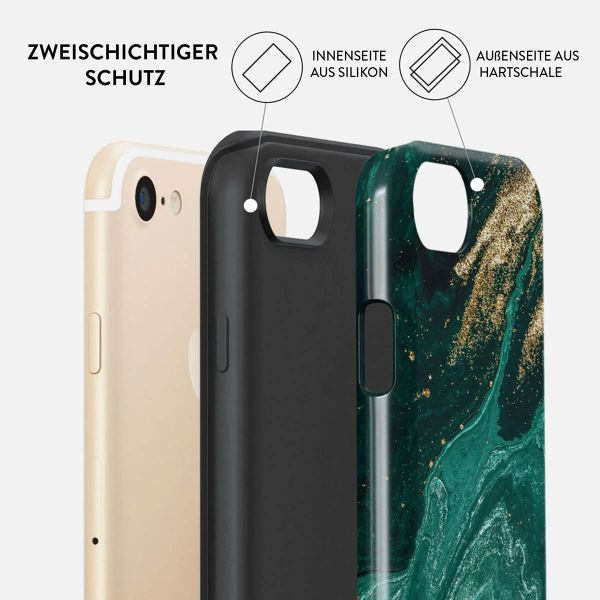 Burga Tough Back Cover für das iPhone SE (2022 / 2020) / 8 / 7 - Emerald Pool