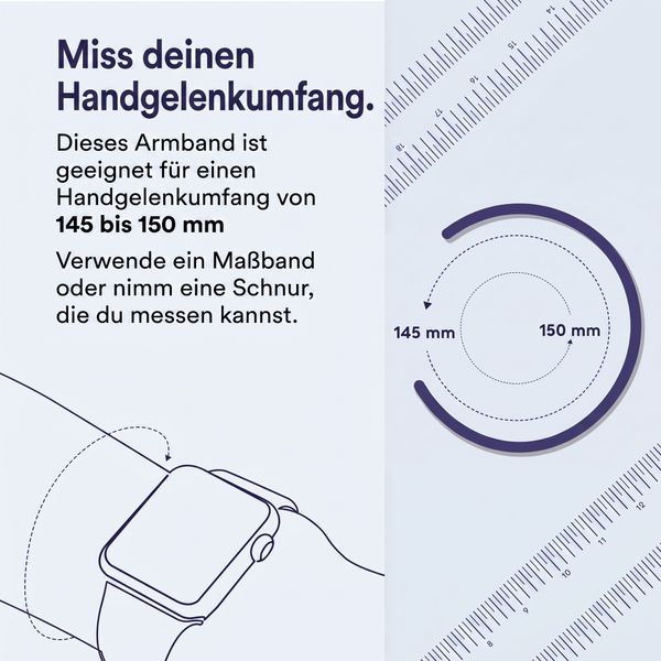 Apple Geflochtenes Solo Loop für  Apple Watch | 38/40/41/42 mm - Größe 3 - Light Blue