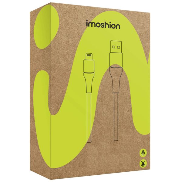 imoshion ﻿Lightning- auf USB-Kabel – nicht MFi-zertifiziert  – Geflochtenes Gewebe  – 2 m – Weiß