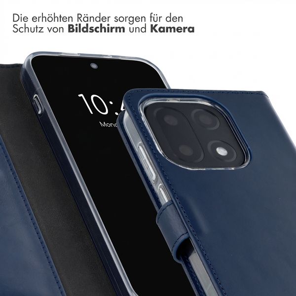 Selencia Echtleder Klapphülle OnePlus 15 - Dunkelblau
