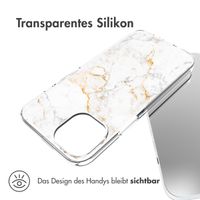 imoshion Design Hülle für das iPhone 14 - White Marble