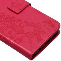 Kleeblumen Klapphülle Motorola One Fusion Plus - Fuchsia