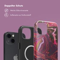 Selencia Vivid Tough Back Cover MagSafe für das iPhone 13 - Marble Purple