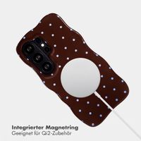 Selencia Vivid Wavy Backcover mit MagSafe Samsung Galaxy S26 Ultra - Happy Dots Chocolate