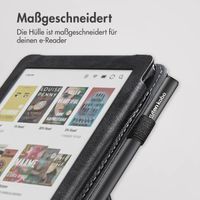 imoshion Klapphülle Sleepcover mit strap und stand für das Kobo Clara Colour / Clara BW / Tolino Shine 5 / Shine Color - Schwarz