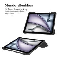 Accezz Rugged Trifold Klapphülle Apple iPad Air 11 Zoll (2025) M3 / (2024) M2 / Air 5 (2022) / Air 4 (2020) - Schwarz