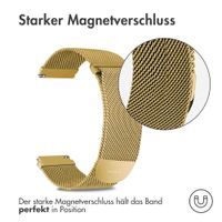 imoshion Magnetisches Milanaise Armband -   Universelle 22 mm Anschluss - Größe S - Gold