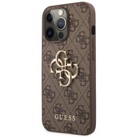 Guess 4G Metal Logo Back Cover Apple iPhone 13 Pro Max - Braun
