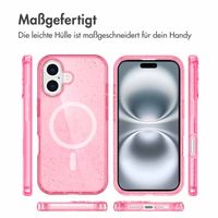 imoshion Sparkle Back Cover mit MagSafe für das Apple iPhone 16 - Glitzer Rosa