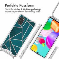 imoshion Design Hülle mit Band für das Samsung Galaxy A41 - Petrol Green Graphic