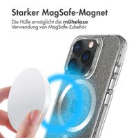 imoshion Klare Glitter Backcover mit MagSafe Apple iPhone 15 Pro - Silber